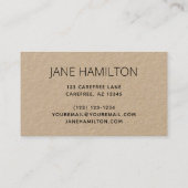 Carte De Visite Petite entreprise artisanale (Dos)