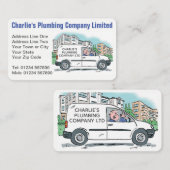 Carte De Visite Petite entreprise avec nom sur la société Van (Devant / Derrière)