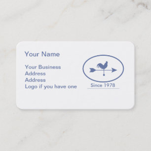 Carte De Visite Petite entreprise Blue Weathervane