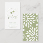 Carte De Visite Petite entreprise de fleuriste (Devant / Derrière)