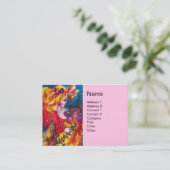 Carte De Visite PETITE FILLE, CHAT ET JOLIE DOLL rose (Debout devant)