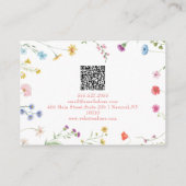 Carte De Visite Petite florale à motif QR (Dos)