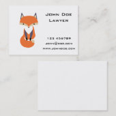 Carte De Visite Petite illustration mignonne de Fox rouge (Devant / Derrière)