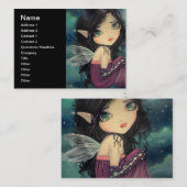 Carte De Visite Petite Lune Big Eye Fairy Imaginaire Art (Devant / Derrière)