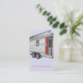 Carte De Visite Petite Maison Sur Location De Roues (Debout devant)
