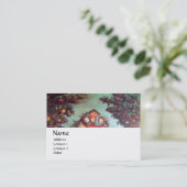 Carte De Visite PETITES ANGES MONOGRAM antique bleu rouge blanc (Debout devant)