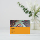 Carte De Visite PETITES ANGES MONOGRAM antique bleu rouge jaune (Debout devant)