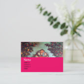 Carte De Visite PETITES ANGES MONOGRAM antique bleu rouge jaune (Debout devant)