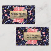 Carte De Visite Petites Fleurs mignonnes (Devant / Derrière)