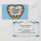 Carte De Visite Petits anges avec l'arrière - plan de bleu de (Devant / Derrière)