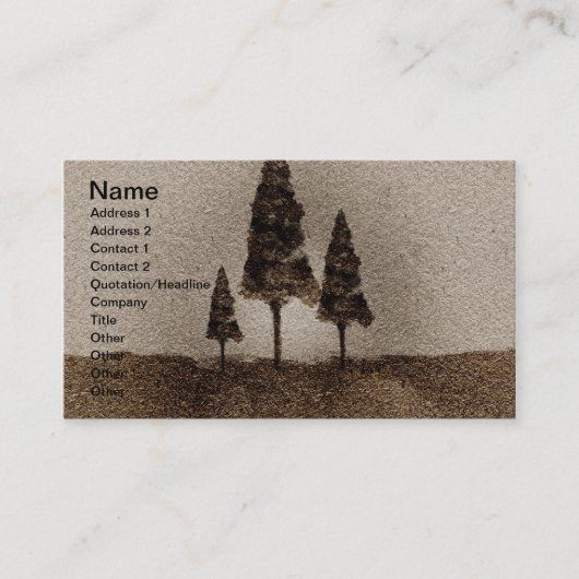 Carte De Visite Petits arbres (Devant)
