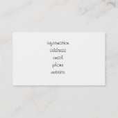 Carte De Visite Petits caroleurs de Noël (Dos)