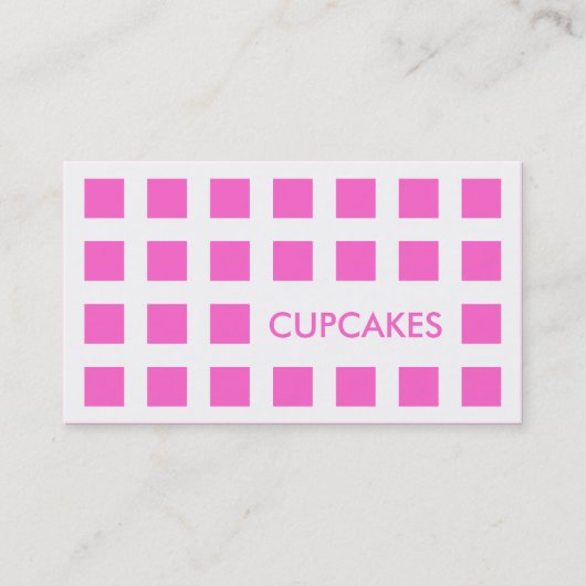 Carte De Visite PETITS GÂTEAUX (carrés de mod) (Devant)