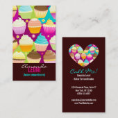 Carte De Visite Petits gâteaux colorés verticaux (Devant / Derrière)