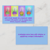 Carte de visite - petits gâteaux d'anniversaire (Devant / Derrière)