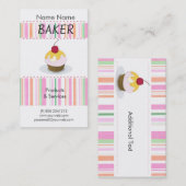 Carte De Visite Petits gâteaux mignons délicieux de cuisine de (Devant / Derrière)