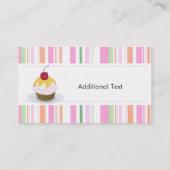 Carte De Visite Petits gâteaux mignons délicieux de cuisine de (Dos)