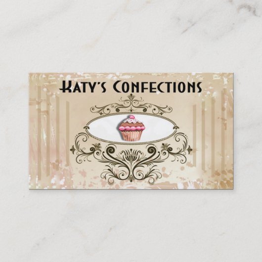 Carte De Visite Petits gâteaux mignons : Pâtisseries de fantaisie (Devant)