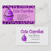 Carte De Visite Petits gâteaux mignons : Pâtisseries de fantaisie (Devant / Derrière)