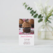 Carte De Visite Petits gâteaux roses et Brown (Debout devant)