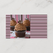 Carte De Visite Petits gâteaux roses et Brown (Dos)