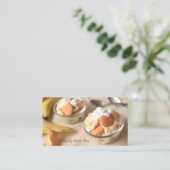 Carte De Visite Petits puddings à la banane (Debout devant)