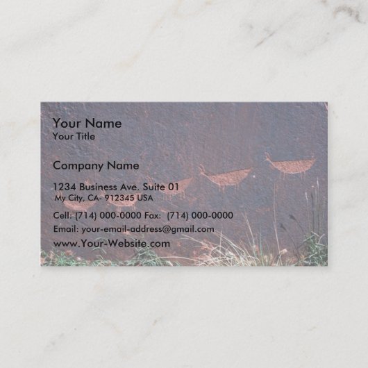 Carte De Visite Pétroglyphes (Devant)