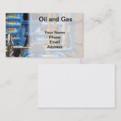Carte De Visite Pétrole et gaz (Devant / Derrière)