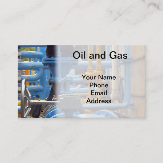 Carte De Visite Pétrole et gaz (Devant)