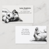 Carte De Visite Petsitter Animaux Animaux Mineurs Chiens (Devant / Derrière)