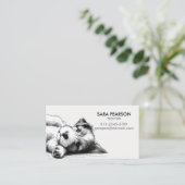 Carte De Visite Petsitter Animaux Animaux Mineurs Chiens (Debout devant)