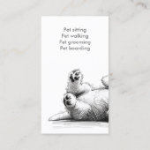 Carte De Visite Petsitter Animaux Animaux Mineurs Chiens (Dos)