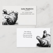 Carte De Visite Petsitter Par Minder Animaux Chats (Devant / Derrière)