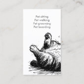 Carte De Visite Petsitter Par Minder Animaux Chats (Dos)