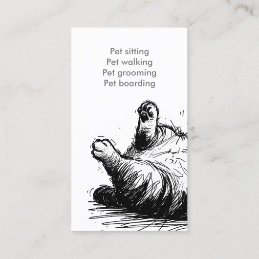 Carte De Visite Petsitter Par Minder Animaux Chats (Dos)