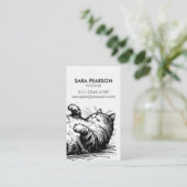 Carte De Visite Petsitter Par Minder Animaux Chats (Debout devant)