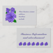 Carte De Visite Pétunia violet Modèle floral (Devant / Derrière)