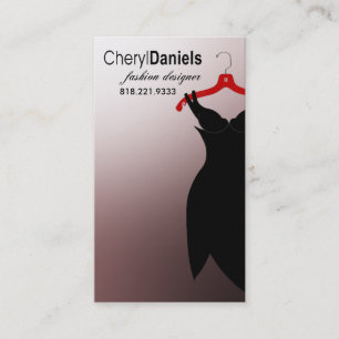 Carte De Visite "Peu couturier de robe noire", styliste