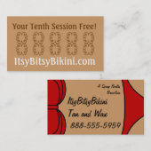 Carte De Visite Peu de bikini rouge (Devant / Derrière)