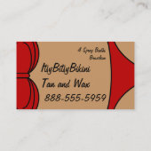 Carte De Visite Peu de bikini rouge (Dos)
