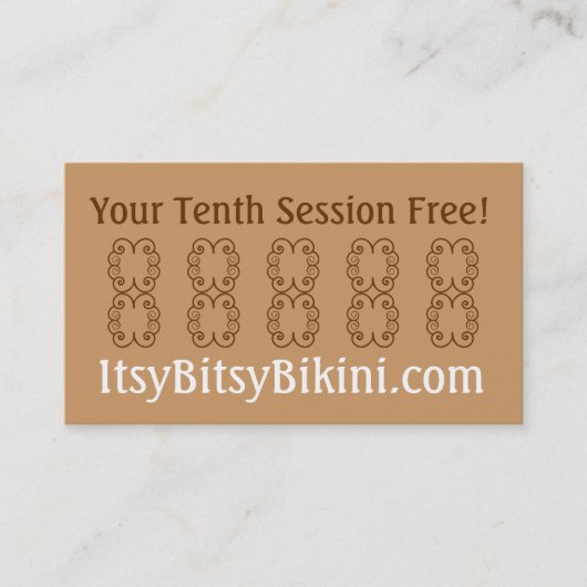 Carte De Visite Peu de bikini rouge (Devant)