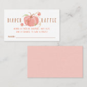 Carte De Visite Peu de billet de tombola de couche-culotte de (Devant / Derrière)