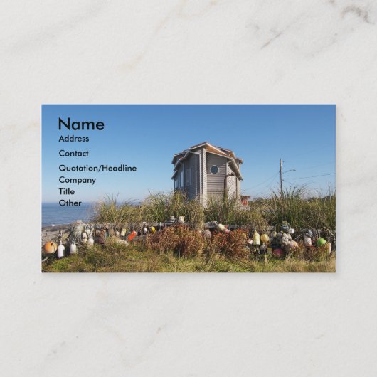 Carte De Visite Peu de Chambre sur la plage (Devant)