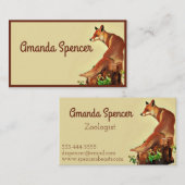 Carte De Visite Peu de Fox (Devant / Derrière)