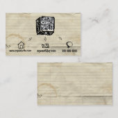 Carte de visite peu précis de code de QR (Devant / Derrière)