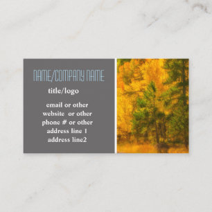 Carte De Visite peupliers de montagne paysage jaune d'automne