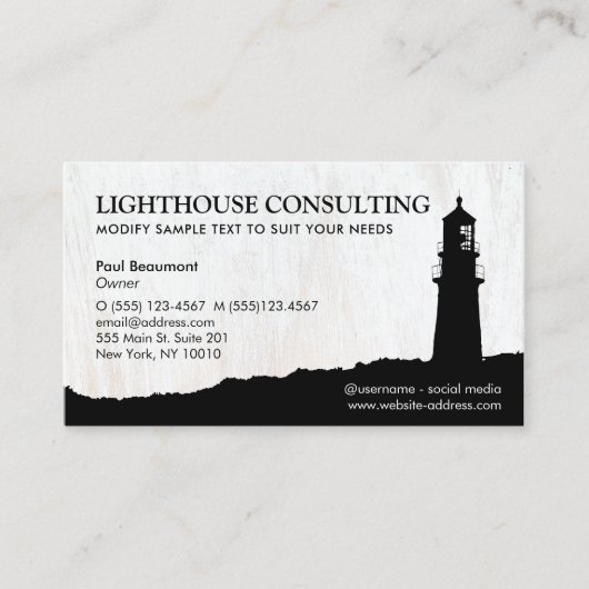 Carte de visite phare (Devant)