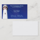 Carte De Visite phare à l'arrière-plan bleu (Devant / Derrière)