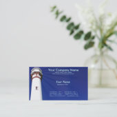 Carte De Visite phare à l'arrière-plan bleu (Debout devant)
