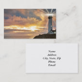 Carte De Visite Phare au coucher du soleil (Devant / Derrière)